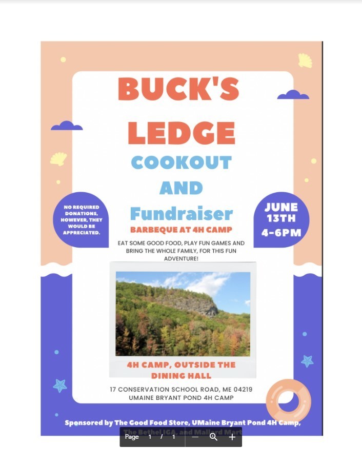 Buck's Ledge Benefit