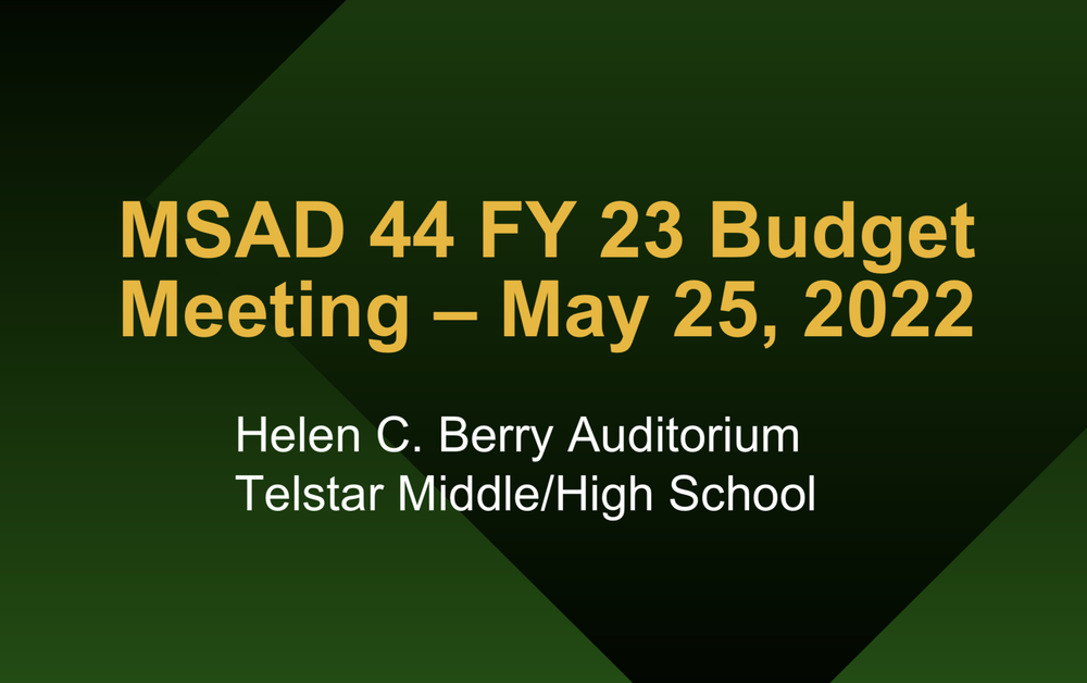 Budget Hearing slides