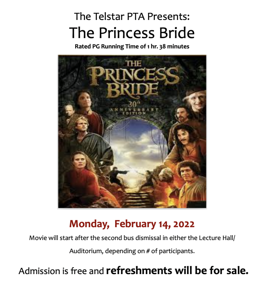 After School Movie--Monday, February 14