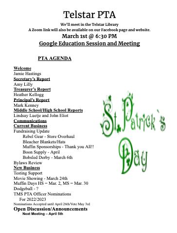 PTA Agenda
